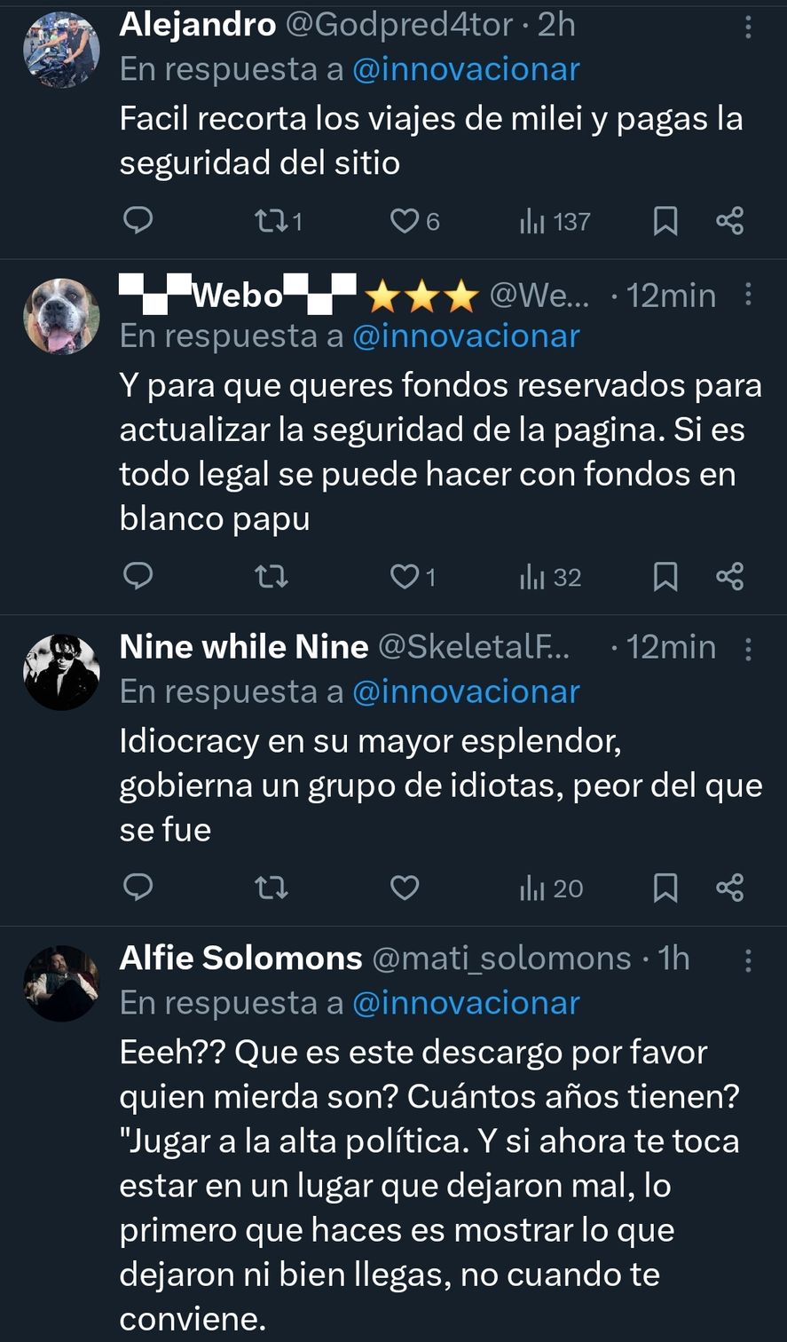 Duras opiniones de los usuarios sobre la justificación de las debilidades cibernéticas tras el hackeo al sitio oficial del gobierno