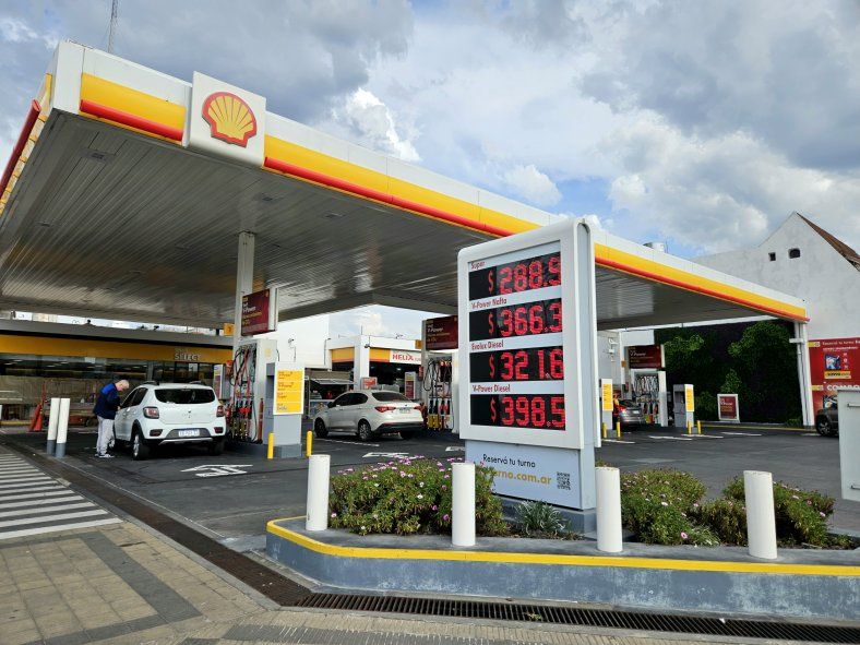 Así quedaron los combustibles de Shell en La Plata tras el aumento implementado el 16 de agosto.