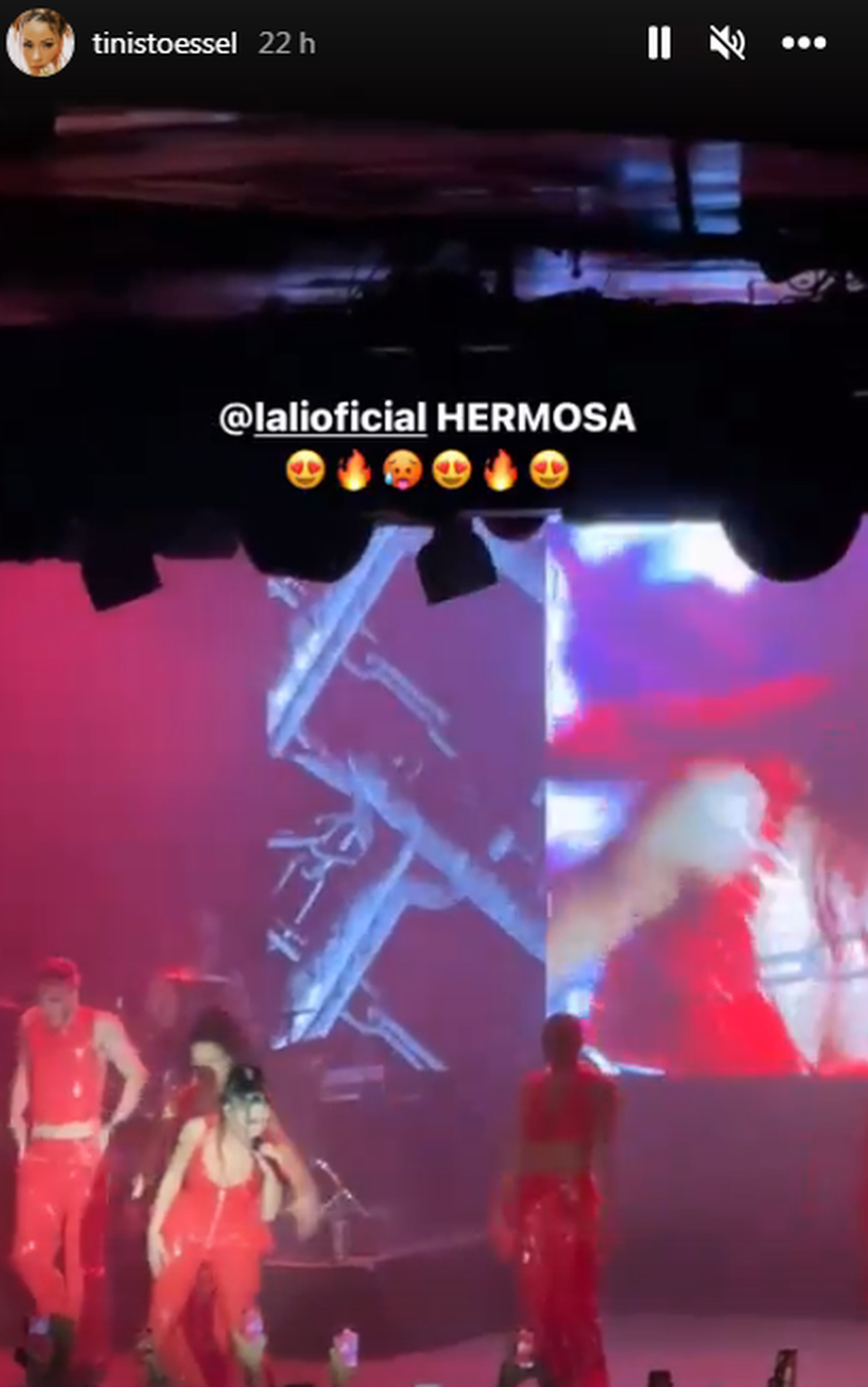 Tini was present at Lali's show in Spain