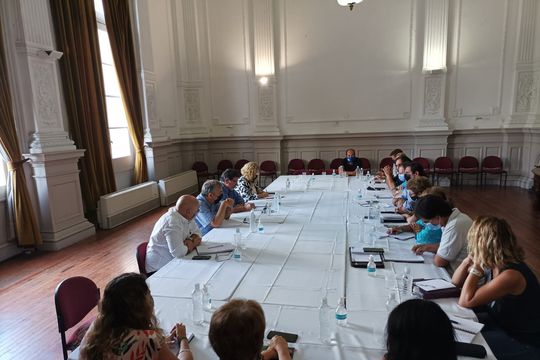 Alberto Sileoni estuvo junto a representantes de los gremios docentes en medio de las tratativas paritarias