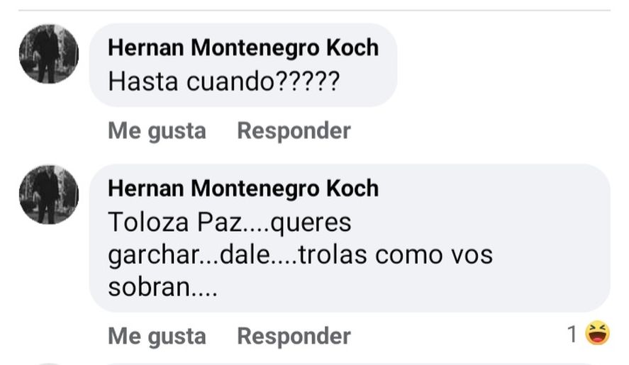 El desubicado comentario del Loco Montenegro sobre Victoria Tolosa Paz