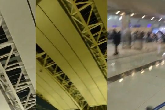 Los daños en el aeropuerto de Ezeiza fueron reportados en las redes sociales