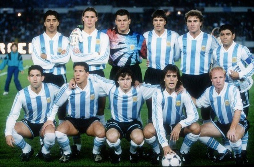 La Selecci&oacute;n Argentina de 1993, en la previa del repechaje ante Australia.
