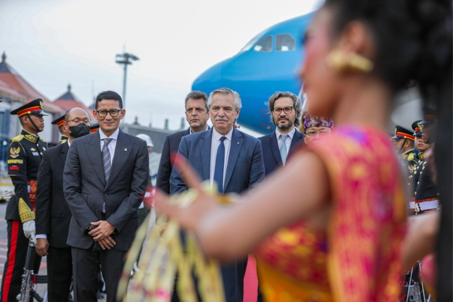 El presidente Alberto Fernández arribó a Bali, Indonesia, para participar de la cumbre del G20.