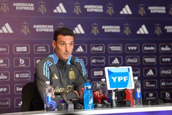 Lionel Scaloni en conferencia de prensa