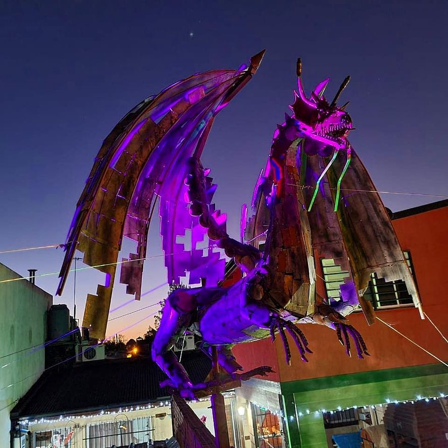 El dragón que llamó la atención de todos los vecinos de Berazategui. 