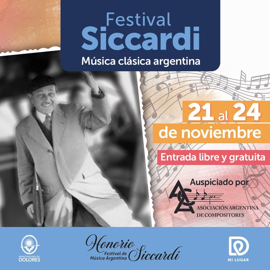 Este fin de semana se viene el Festival Siccardi en Dolores, repleto de charlas, conciertos y actividades culturales.