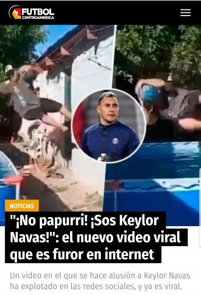 La publicación centroamericana que elogia el video en que Papurri y sus increíbles hijos lo comparan con Keylor Navas