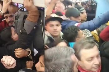 Mirá el video del Tren Sarmiento repleto que es viral en las redes.