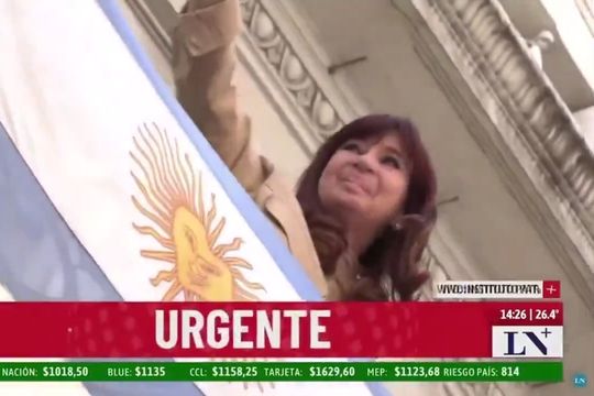 El saludo de Cristina Kirchner 