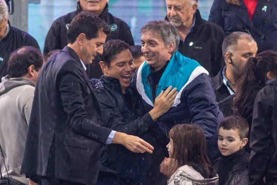 Axel Kicillof y Wado de Pedro compartieron escenario el 25 de mayo, durante el acto de Cristina Kirchner.
