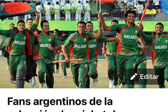 grupo de facebook argentino apoya a seleccion de cricket de bangladesh