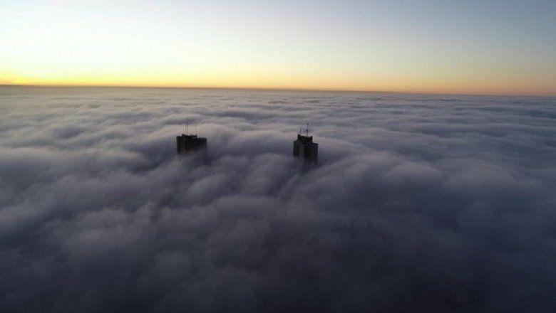 La niebla invadió la provincia y Mar del Plata tuvo las imágenes más impresionantes