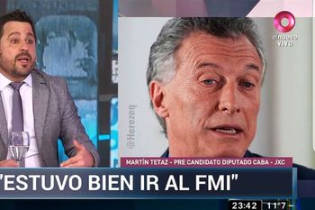 Martín Tetaz el candidato que secundará en la lista de CABA a María Eugenia Vidal para diputados nacionales defendió a ultranza la toma de deuda del gobierno de Mauricio Macri ante el FMI