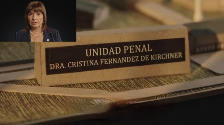 Patricia Bullrich prometió una cárcel llamada CFK y mostró una maqueta
