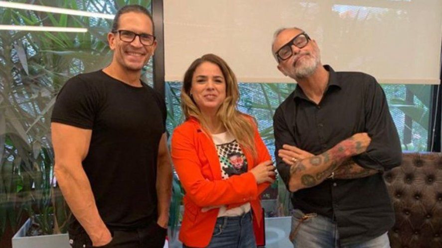 Diego Ramos, Angela Lerena y Jorge Rial