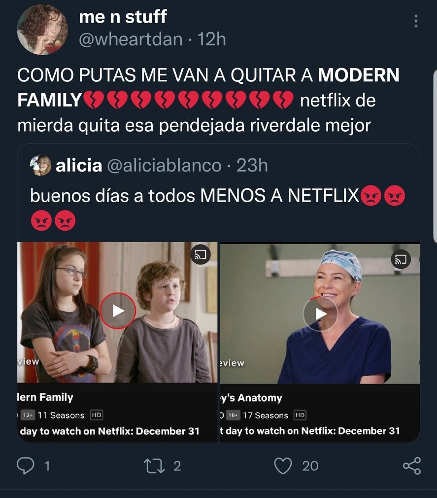 Los fanáticos de la serie Modern Family están que trinan por el levantamiento en Netflix desde el 31 de diciembre. La comedia pasaría a verse en Disney +