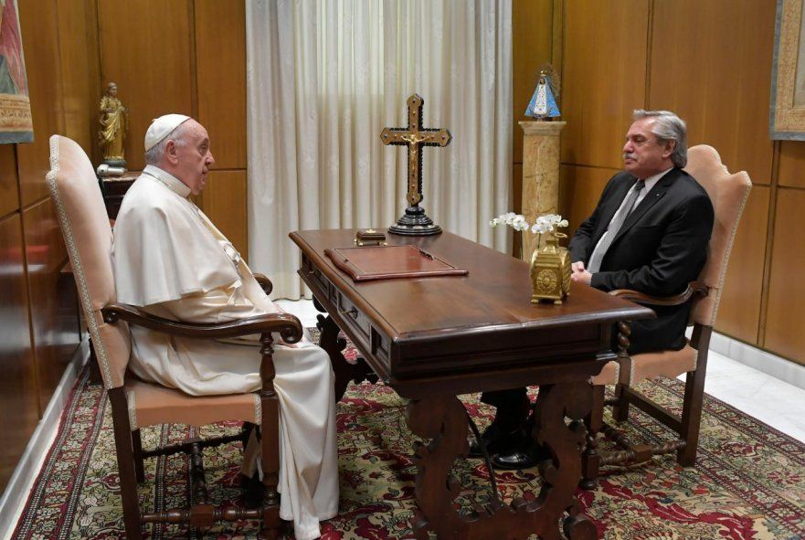El Papa Francisco I recibi&oacute; a Alberto Fern&aacute;ndez en el Vaticano el 31 de enero de 2020.