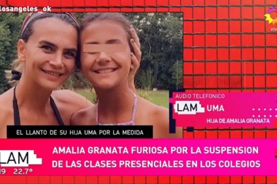 Amalia Granata expuso un audio de su hija sollozando por no tener clases presenciales y no poder festejar su cumpleaños 