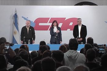 Cristina Kirchner cerró un plenario de la CTA en Avellaneda
