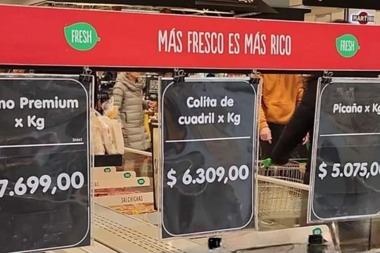 El aumento de precio de la carne se siente aún más en los barrios acomodados de CABA, como por ejemplo Palermo 
