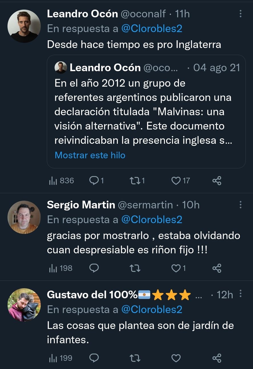 Opiniones en redes sobre las aseveraciones de Jorge Lanata sobre Malvinas en la televisión de Chile 