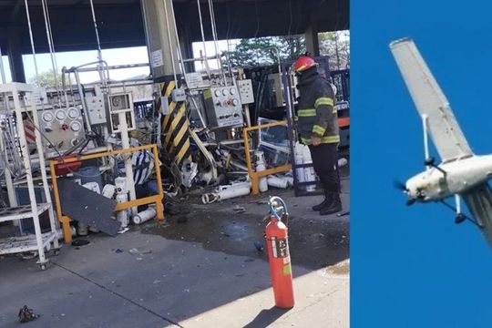 piloto enfurecido estrella avioneta contra fabrica de gases en rosario y muere