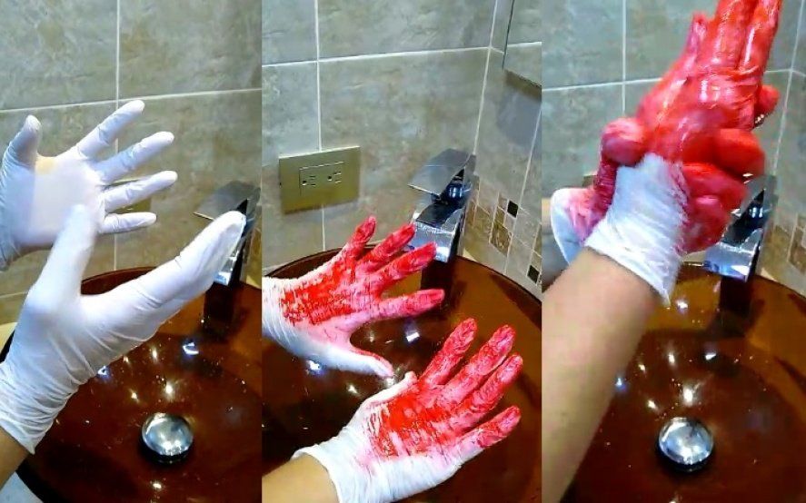 ¿Nos lavamos bien las manos? Mirá la técnica del guante con pintura que deja en evidencia las zonas sin desinfectar