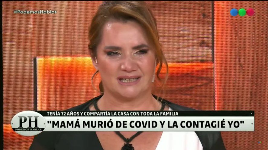 Nancy Pazos no pudo contener el llanto y dijo sentirse culpable por el fallecimiento de su madre