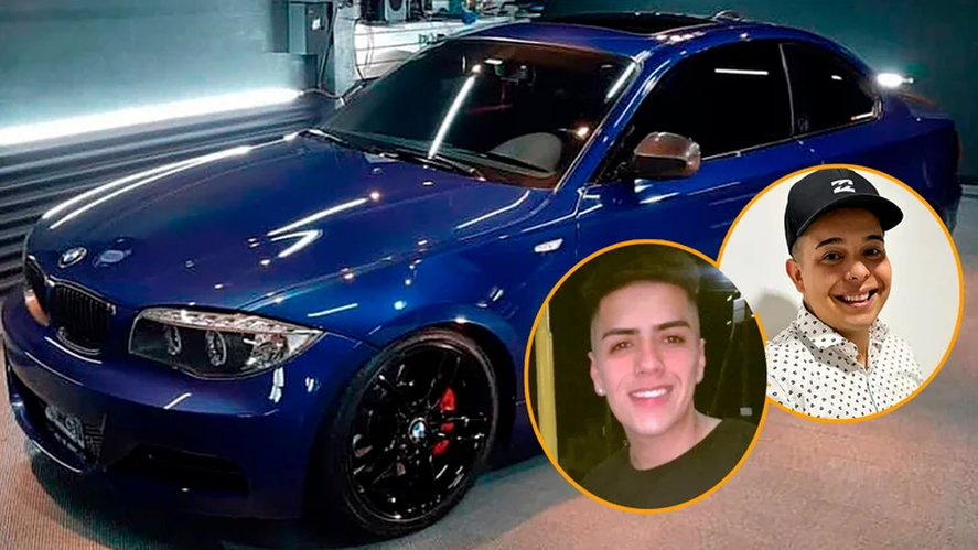 Lucas Escalante y Lautaro Morello salieron en un BMW azul que apareció incendiado