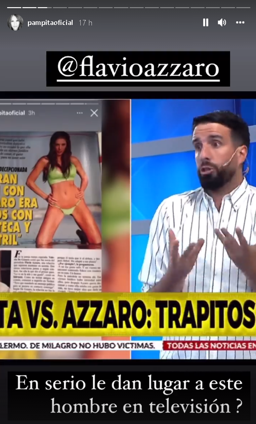 Flavio Azzaro contra Pampita: "Sos la cornuda de la argentina"