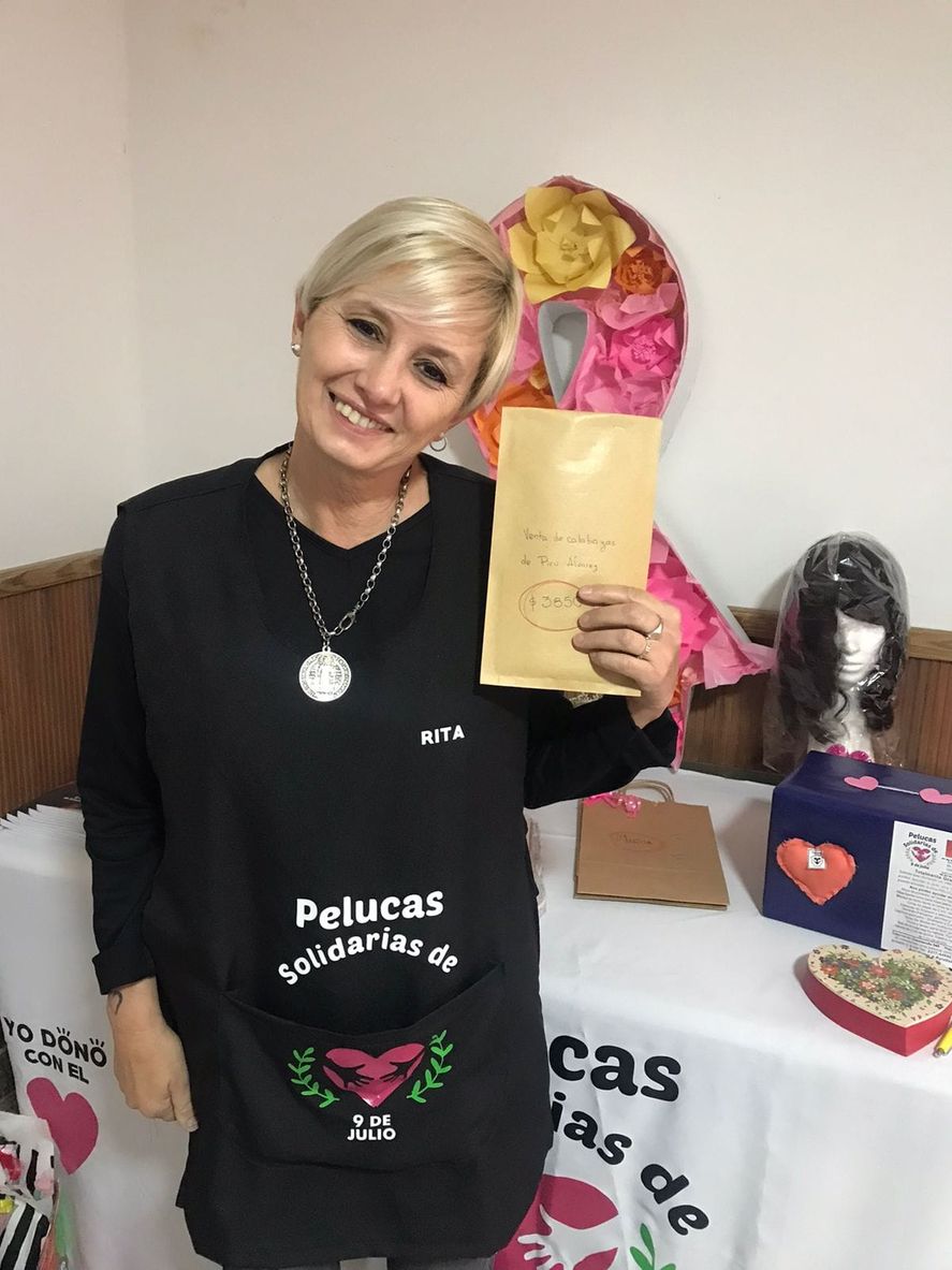 María Rita Fournier es la fundadora de Pelucas Solidarias 9 de Julio.