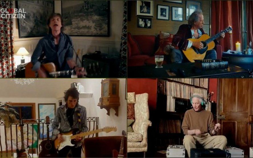 Los Rolling Stones a beneficio: La banda se sumó al show mundial y dejaron a todos con la lengua afuera
