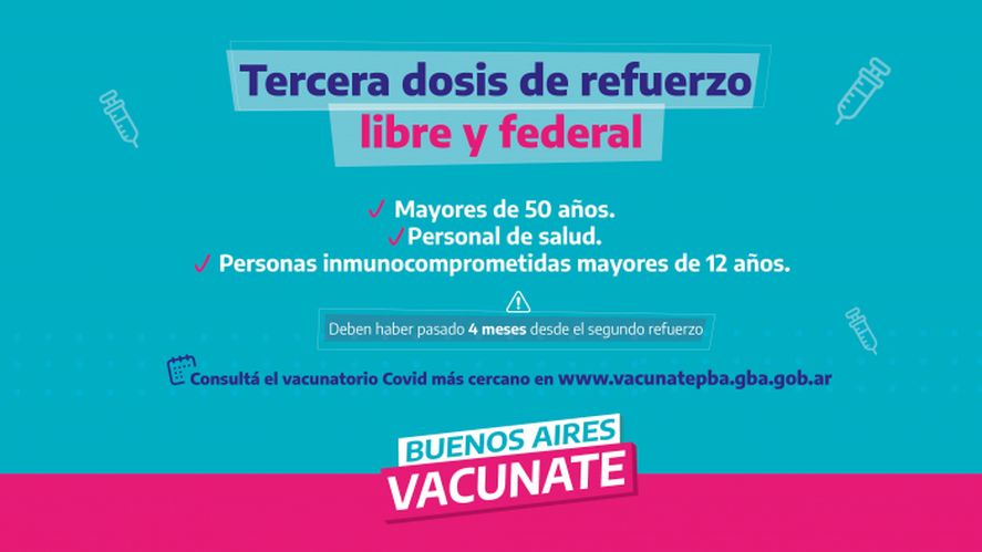 Las vacunas contra la Covid-19 est&aacute;n disponibles en las postas de la provincia de Buenos Aires.