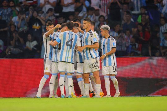 La Selección Argentina festeja en el Mundial Sub 20