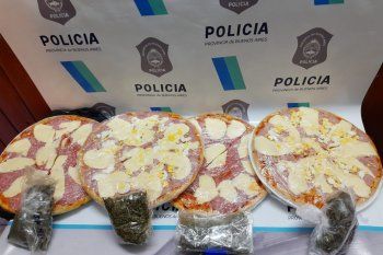 Las cuatro pizzas en las que hallaron marihuana en una cárcel de Melchor Romero