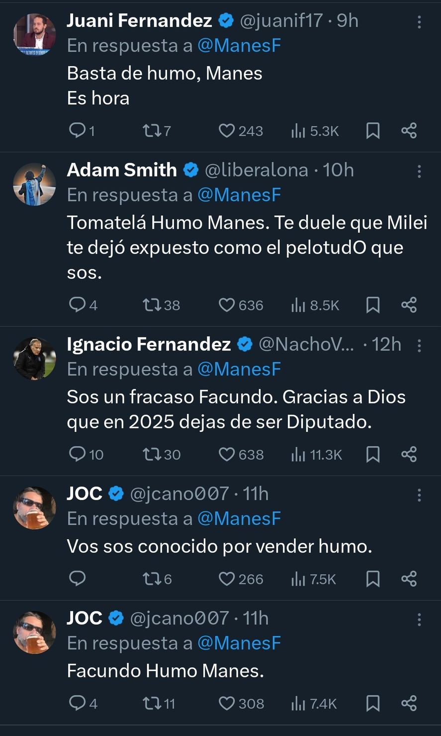 Todo el andamiaje troll de Javier Milei salió en manada a responderle a Facundo Manes 