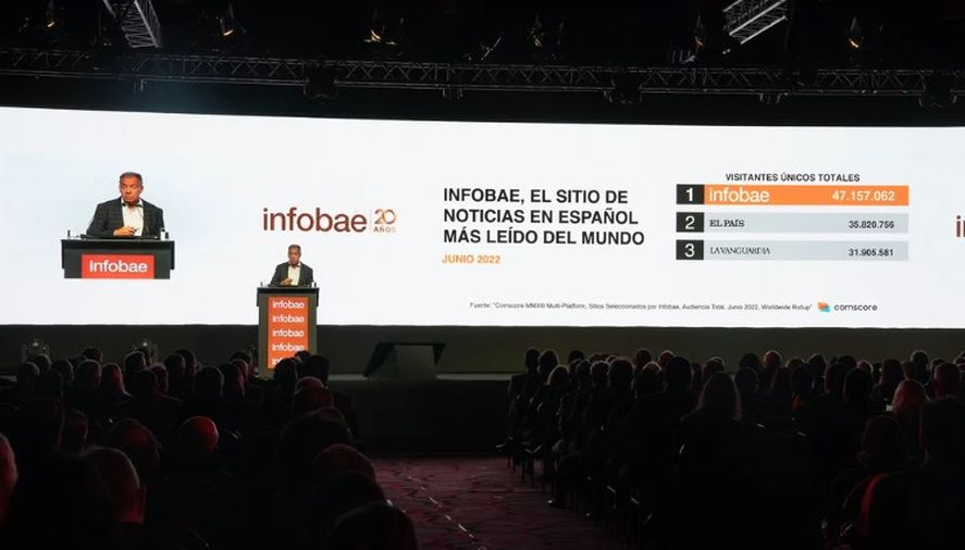 Daniel Hadad, fundador y CEO de Infobae, en el evento por los 20 años del sitio de noticias.