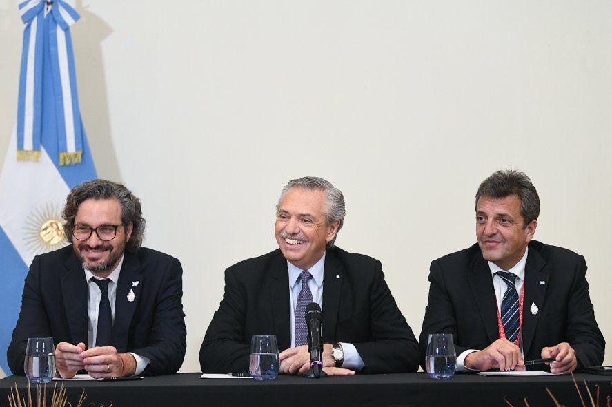 Alberto Fernández, Sergio Massa y Santiago Cafiero encabezaron la delegación argentina en el G20.