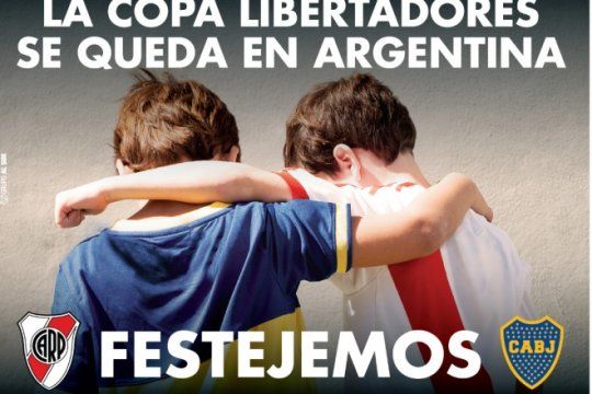 ?la copa libertadores se queda en argentina?: la campana que une a boca y river de cara a la superfinal