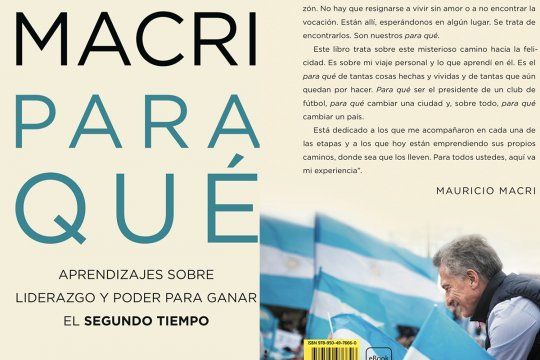 Así es la portada del libro Para Qué, que publicará Mauricio Macri el 18 de octubre.