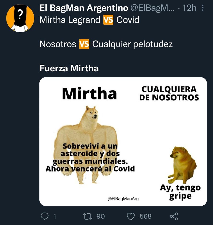 Los memes presentes tras el mensaje de Mirtha Legrand anunciando haberse contagiado de Covid 