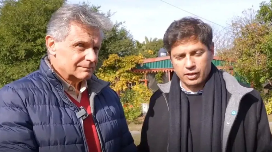 Gustavo Pulti junto a Axel Kicillof