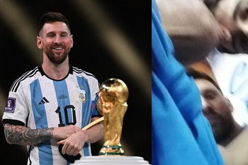El hincha que se metió al vestuario para ver a Messi es de Azul.