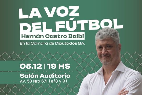 Cultura en la Legislatura: Hernán Castro Balbi se presenta en el auditorio este jueves 5 con entrada libre y gratuita