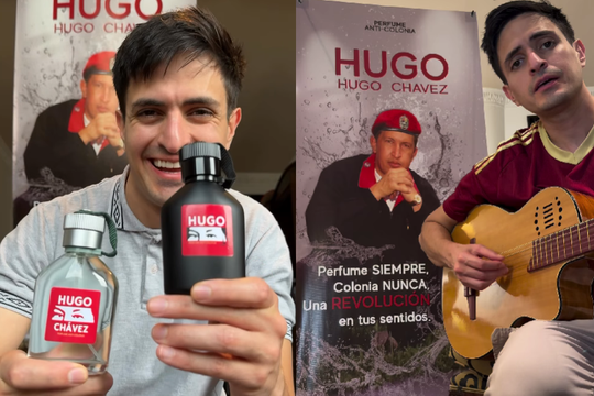 el influencer michelo lanzo un perfume de hugo chavez: colonia nunca