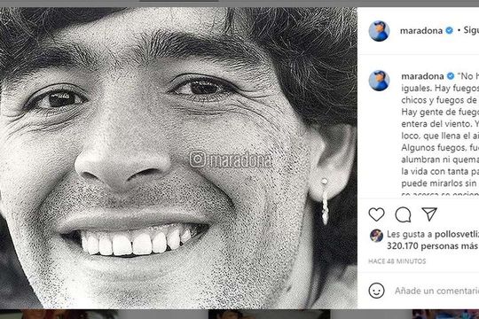La reactivación de la cuenta de Maradona dejó al mundo conmovido.