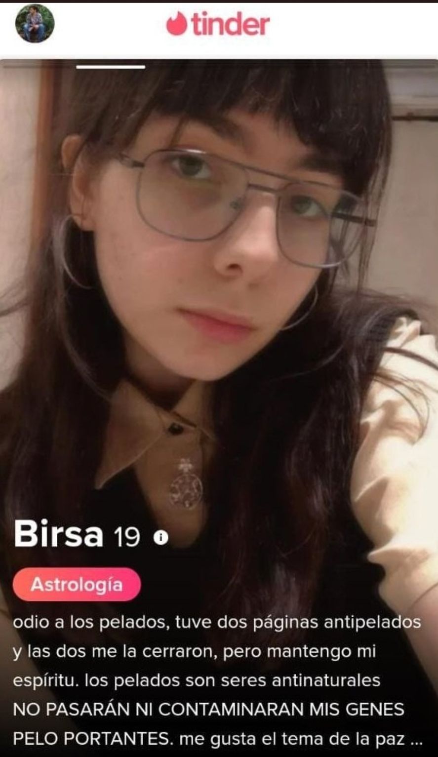 La joven Birsa que a sus 19 años expresó su odio a los hombres pelados y se hizo viral 