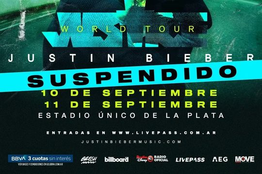 Los shows de Justin Bieber en La Plata fueron cancelados