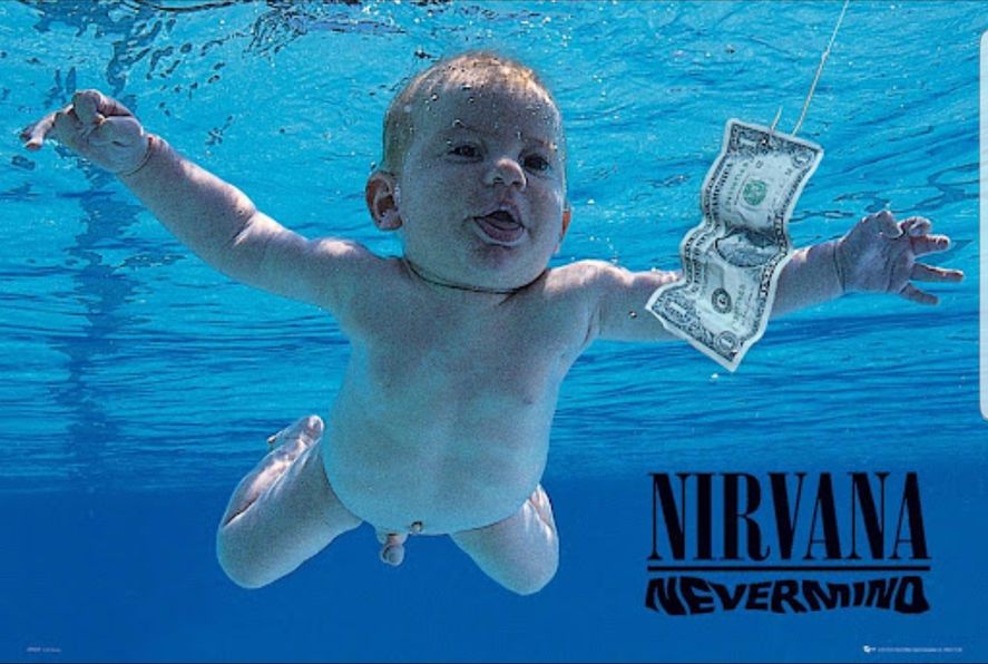 La tapa original de Nevermind de Nirvana, que ahora es acusada y demandada por pornografía infantil 